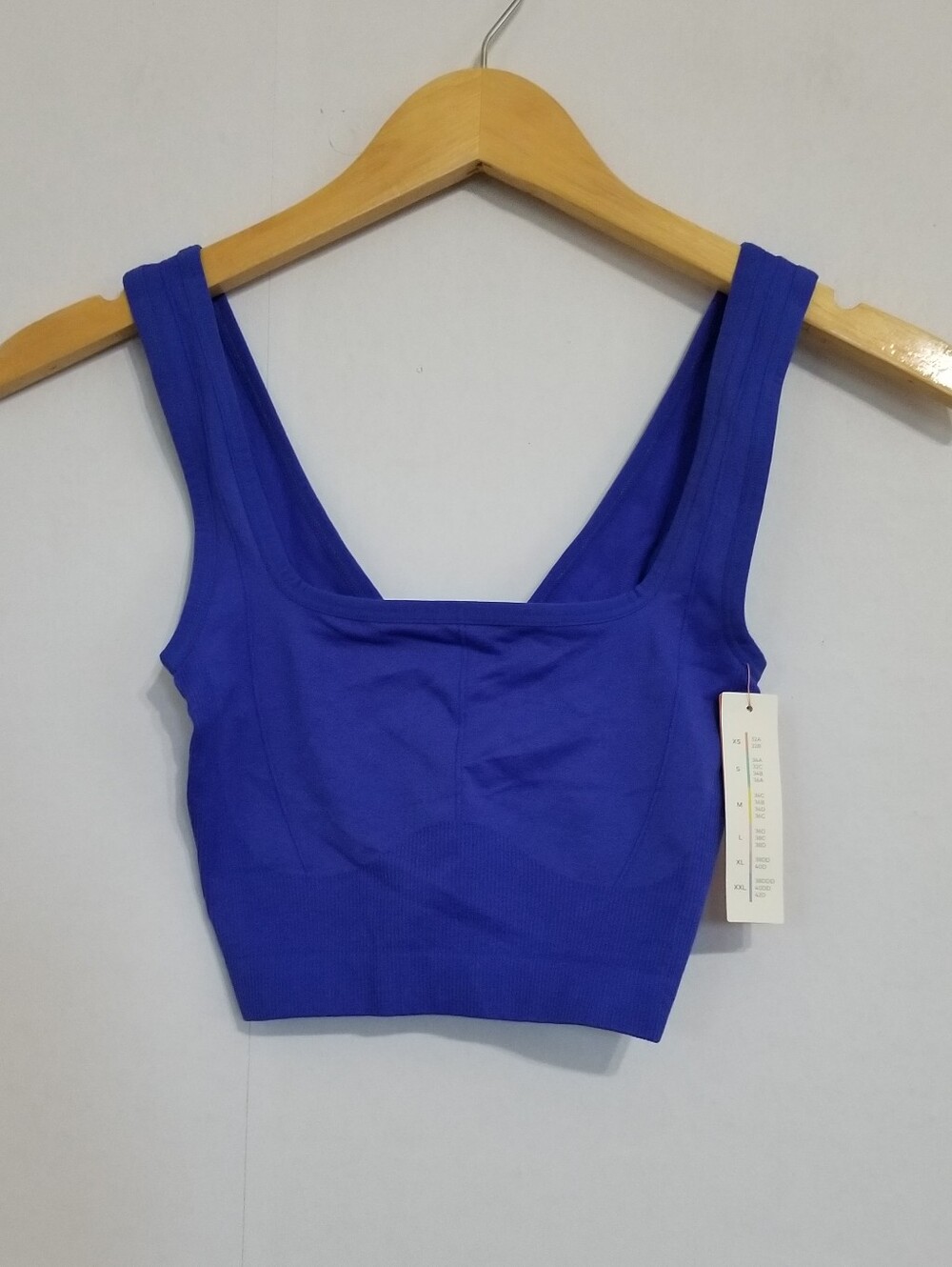 NWT Colsie Blue Stretch Crop Tank Brami Top Size XS